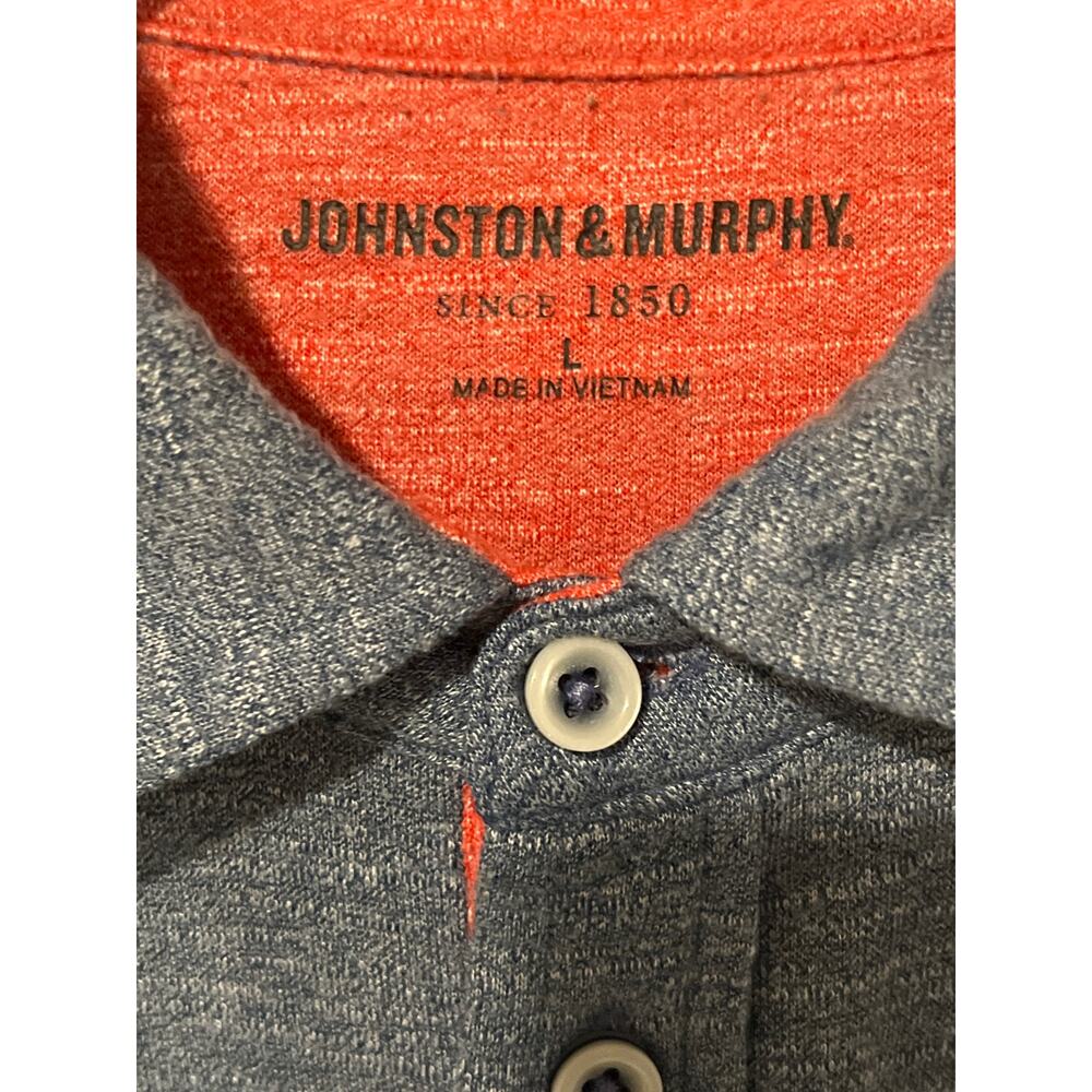 Johnston & Murphy, Light Blue Golf Shirt w/ pocket, Size L, NB64 - Picture 4 of 5